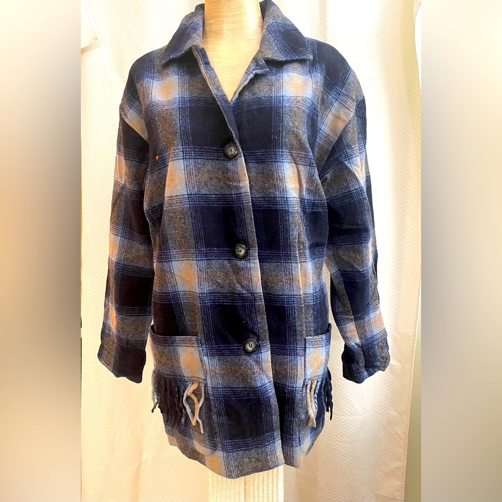 🔴 New Frontier vintage wool blend lined jacket. Please see measurements